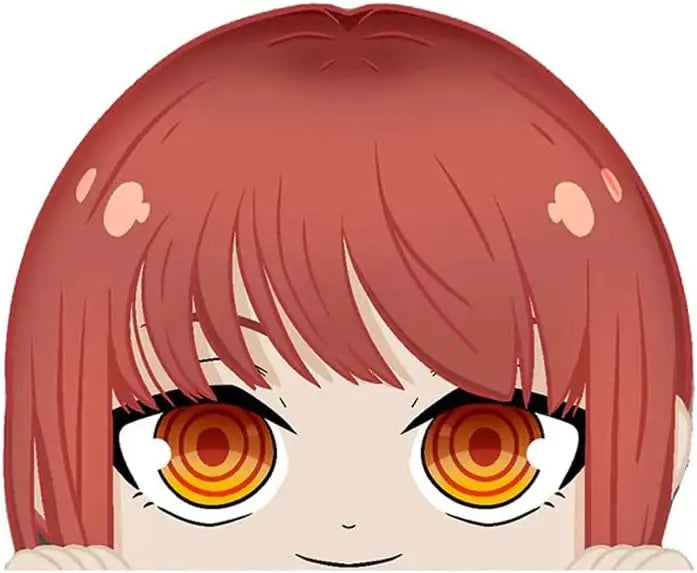 Car Styling Sticker for Chainsaw Man Makima Peeker Girl Head Tape Bike Auto Body Window Sun Visor Bumper Decal