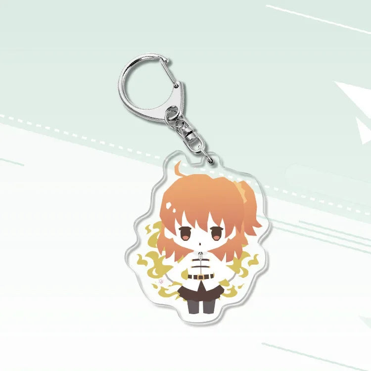 Fate Keychain Man Key Chain Acrylic Women Key Holder Couples Keyring Anime Key Ring Cartoon Pendant Funny Brelok Grand Order