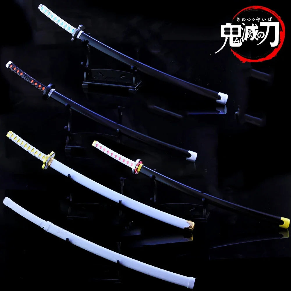 Demon Slayer Sword 25cm Agatsuma Zenitsu Nichirin Blade Alloy Katana Sword Japanese Anime Weapon Model Gift Toys for Children