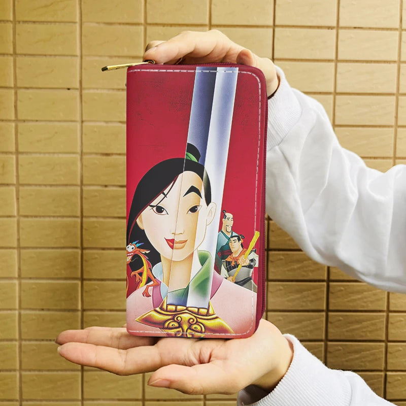 Disney Mulan 33071 Anime Wallet Cartoon Wallets Zipper Coin Bag Casual Purses Card Unisex Gift