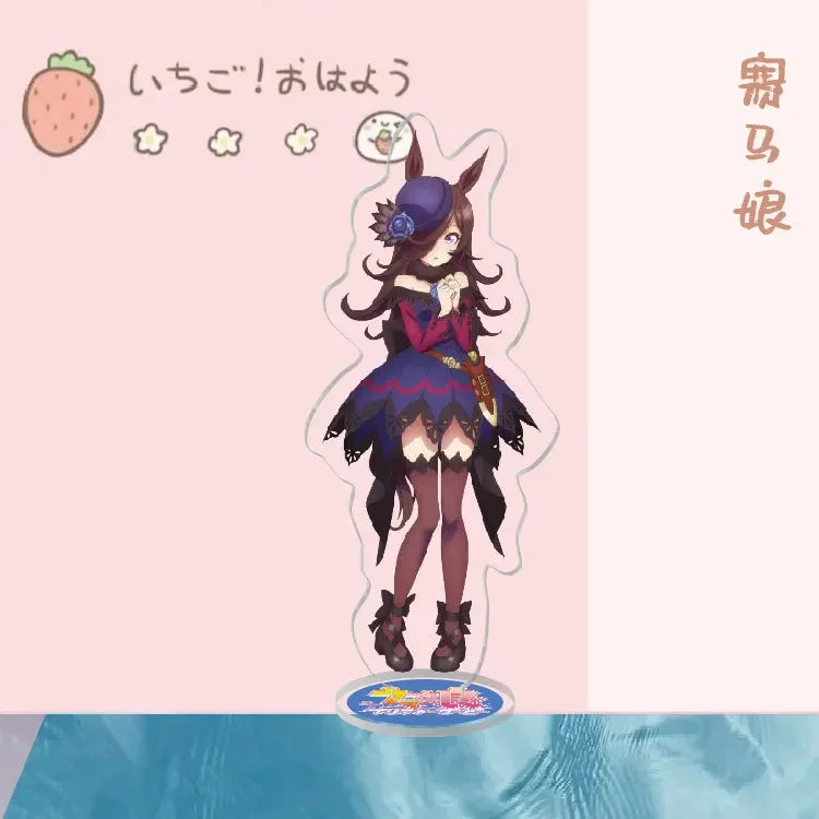 Anime Stand Uma Musume Pretty Derby Special Week Silence Suzuka Toukai Teiou Acrylic Figure Stand Model Plate Display Cute 15cm