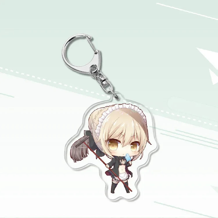 Fate Keychain Man Key Chain Acrylic Women Key Holder Couples Keyring Anime Key Ring Cartoon Pendant Funny Brelok Grand Order