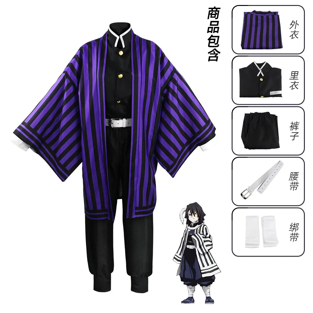 Demon Slayer Cosplay Tanjiro Nezuko Cosplay Kids Shinobu Costume Japanese Anime Cartoon Halloween Costume Christmas Gifts