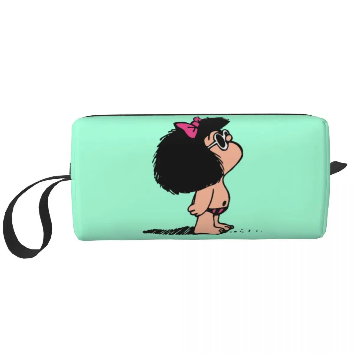 Custom Humor Manga Mafalda Travel Toiletry Bag Women Quino Argentina Cosmetic Makeup Bag Beauty Storage Bags Dopp Kit Box Case