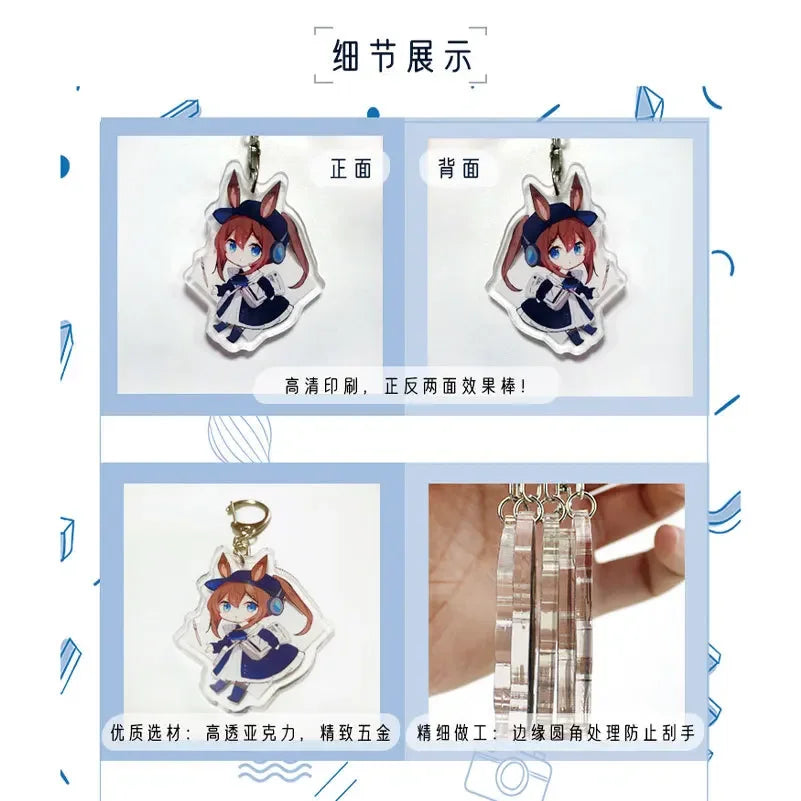 Anime Rascal Does Not Dream of Bunny Girl Keychain Cartoon Figure Senpai Sakurajima Mai Acrylic Pendant Keyring