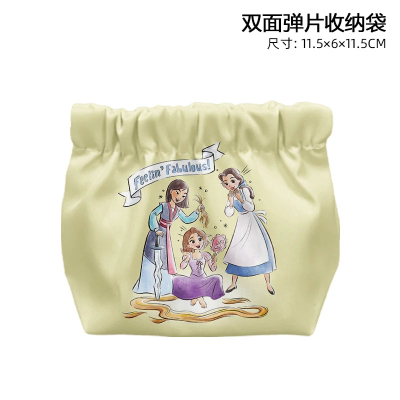 Disney Princess Cinderella T8841 Anime Briefcases Coin Bag Cartoon Makeup Bag Casual Purses Card Storage Handbag Gift