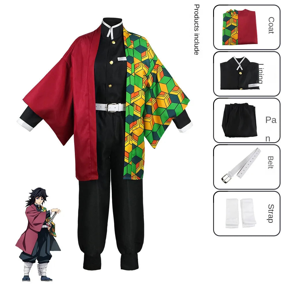 Demon Slayer Cosplay Tanjiro Nezuko Cosplay Kids Shinobu Costume Japanese Anime Cartoon Halloween Costume Christmas Gifts