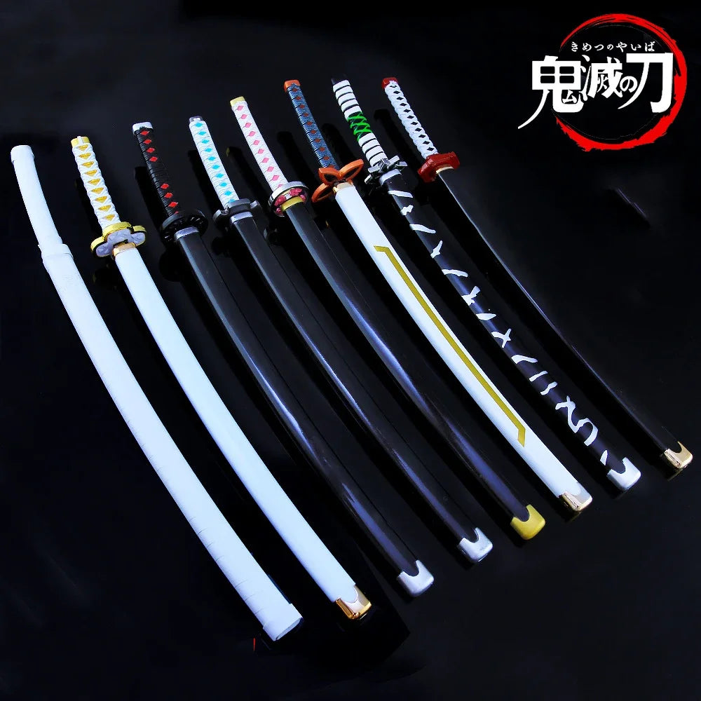 Demon Slayer Sword 25cm Agatsuma Zenitsu Nichirin Blade Alloy Katana Sword Japanese Anime Weapon Model Gift Toys for Children