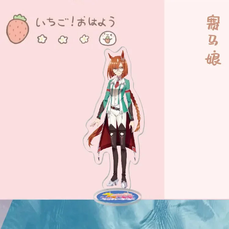 Anime Stand Uma Musume Pretty Derby Special Week Silence Suzuka Toukai Teiou Acrylic Figure Stand Model Plate Display Cute 15cm