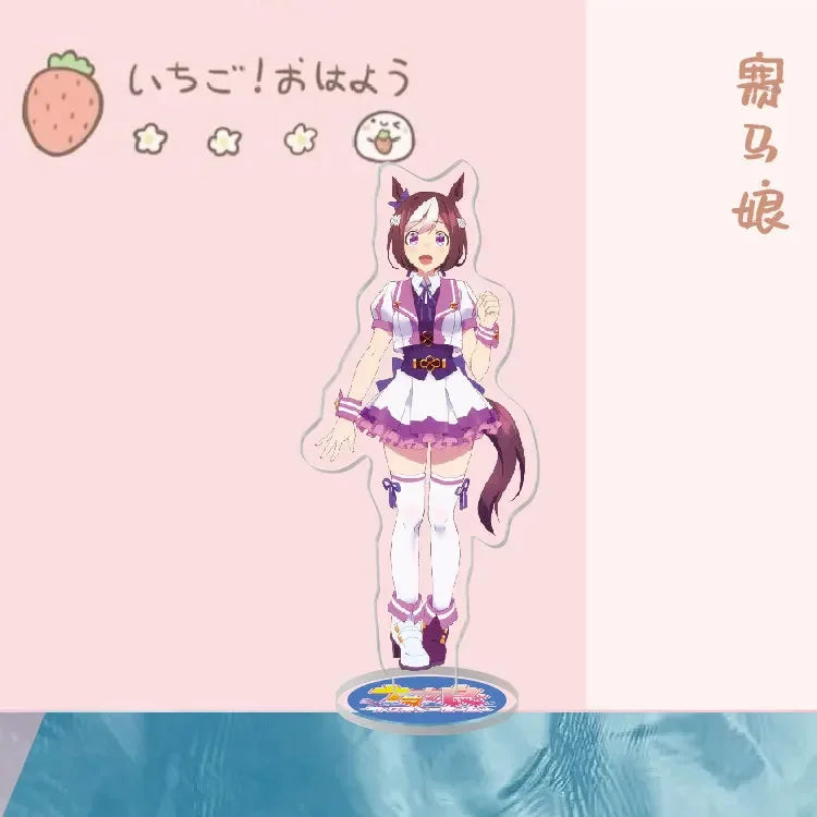 Anime Stand Uma Musume Pretty Derby Special Week Silence Suzuka Toukai Teiou Acrylic Figure Stand Model Plate Display Cute 15cm