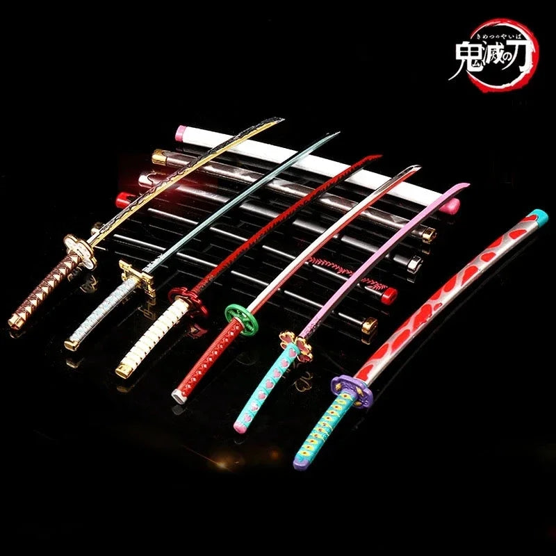 Demon Slayer Sword 25cm Agatsuma Zenitsu Nichirin Blade Alloy Katana Sword Japanese Anime Weapon Model Gift Toys for Children