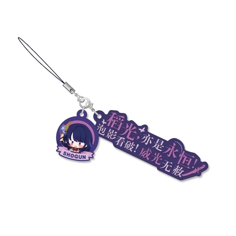 Anime Game Genshin Impact Character Lines Series Cosplay Epoxy Pendant Cartoon Metal Keychain Halloween Gift Xiao Albedo Kazuha