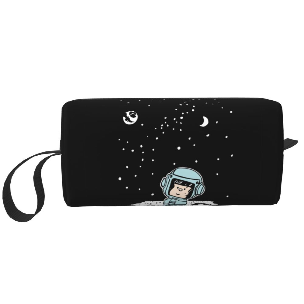 Custom Mafalda Balloon Heart Makeup Bag Women Travel Cosmetic Organizer Quino Manga Cartoon Storage Toiletry Bags Dopp Kit Case