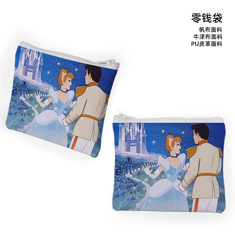 Disney Princess Cinderella C871 Anime Customized Cosmetics Bags Cartoon Coin Bag Storage Handbag Stationery Birthday Gift
