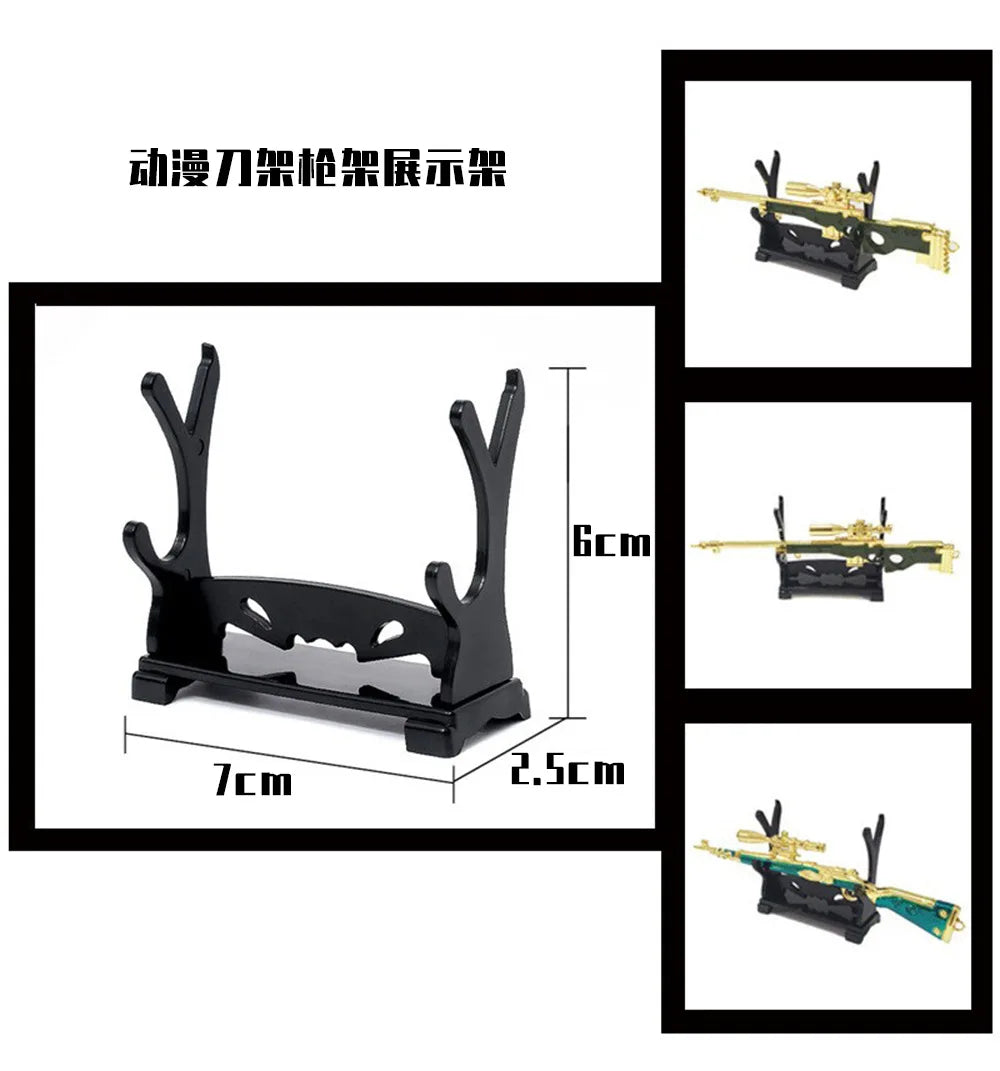 Anime Weapon DIY Displays Stand Model Gun Knife Samurai Sword Katana Holder Universal Frame Game Keychain Tool Box Gift Bag Toys