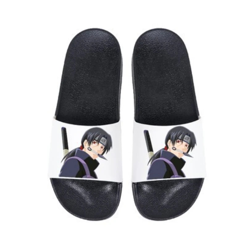 Naruto anime cartoon household slippers Sasuke Naruto Itachi Kakashi men women outdoor secondary yuan anime cartoon slippers