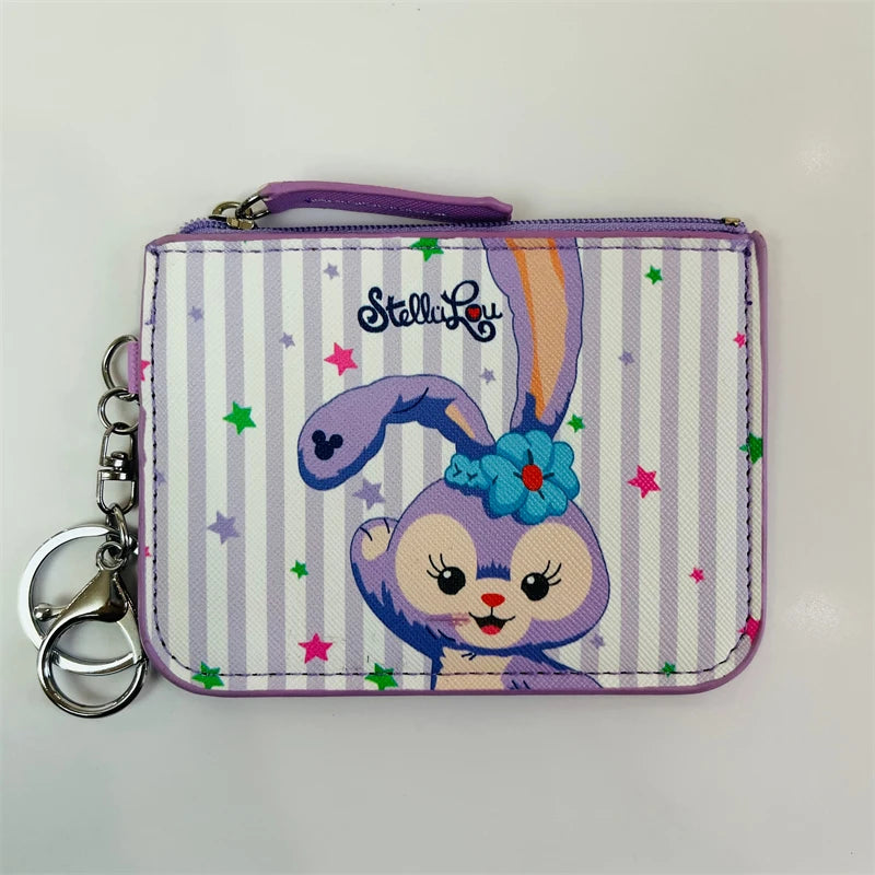 Disney Duffy StellaLou ShellieMay Anime Card Holder Cartoon Storage Bags Coin Wallet Handbag Kid Girl Birthday Gift