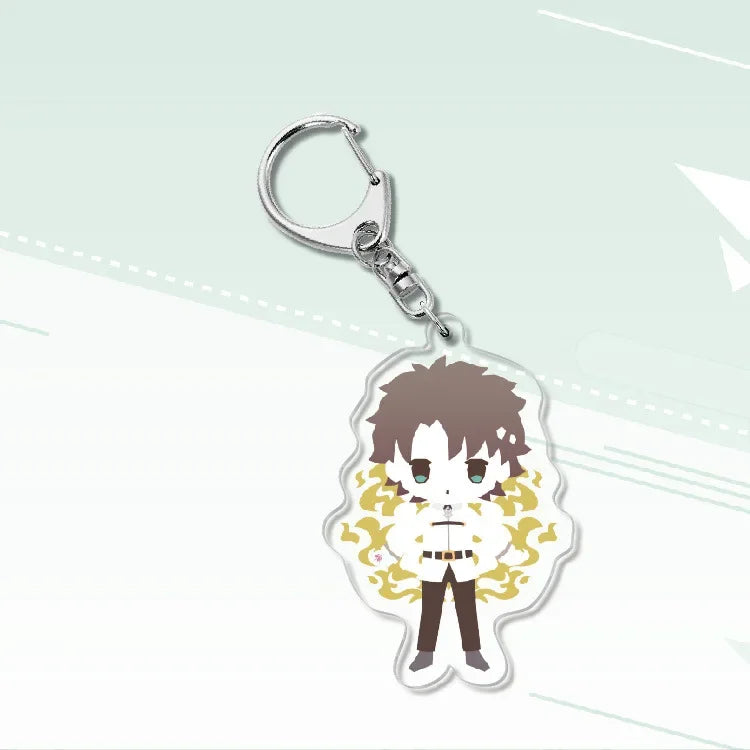 Fate Keychain Man Key Chain Acrylic Women Key Holder Couples Keyring Anime Key Ring Cartoon Pendant Funny Brelok Grand Order
