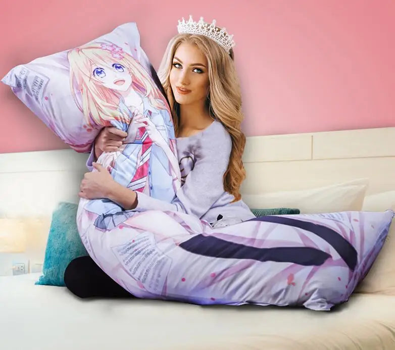 2WAY Anime Dakimakura Game Genshin Impact Barbara Cosplay Pillow Case Fullbody Hugging Pillowcase Peachskin Long Cushion Cover