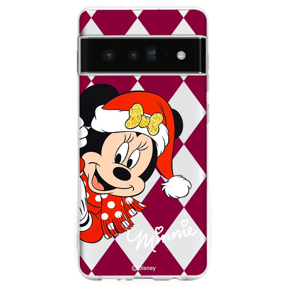 Disney merry christmas Funda de  phone case For Google pixel 7 6 8 A PRO anime cartoon Transparent silicone cover Gift