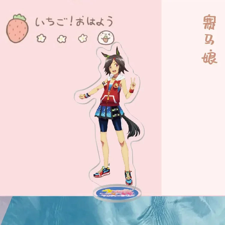 Anime Stand Uma Musume Pretty Derby Special Week Silence Suzuka Toukai Teiou Acrylic Figure Stand Model Plate Display Cute 15cm