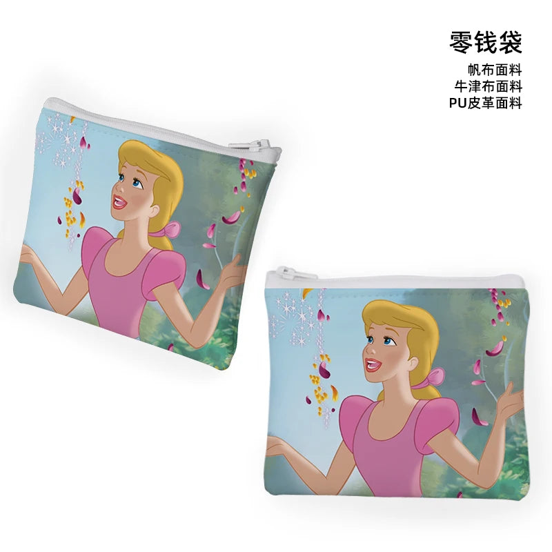 Disney Princess Cinderella C871 Anime Customized Cosmetics Bags Cartoon Coin Bag Storage Handbag Stationery Birthday Gift