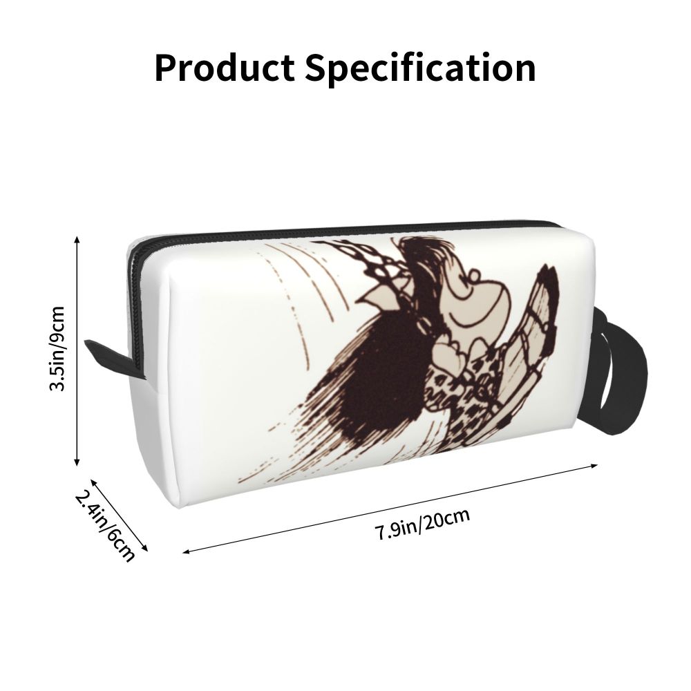 Custom Humor Manga Mafalda Travel Toiletry Bag Women Quino Argentina Cosmetic Makeup Bag Beauty Storage Bags Dopp Kit Box Case