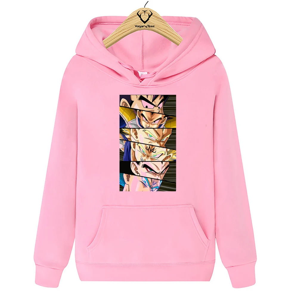 Funny Creative Japan Anime Z MAJIN BUU Eyes Cartoon Hoodies Pop Printed Tops punk Hip Hop unisex Streetwear Khaki Hoodies