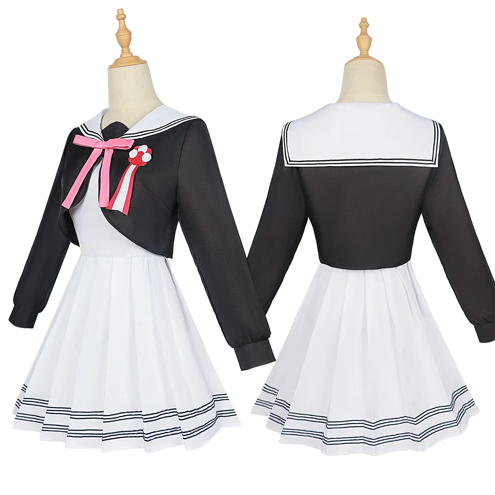 Anime Konohoshi Umika Cosplay Costume Manga Time Kirara White Dress Black Mini Coat School Jk Uniform Halloween for Girls