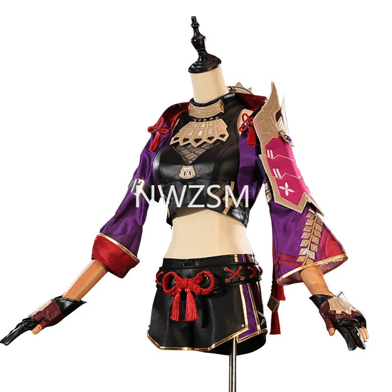 Game Genshin Impact Cosplay Kuki Shinobu Costume Cosplay Genshin Impact Costume Halloween