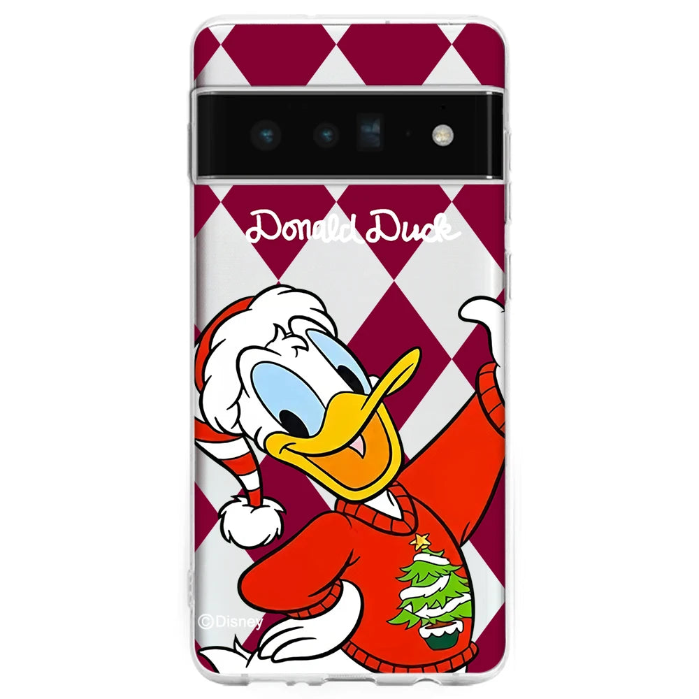 Disney merry christmas Funda de  phone case For Google pixel 7 6 8 A PRO anime cartoon Transparent silicone cover Gift