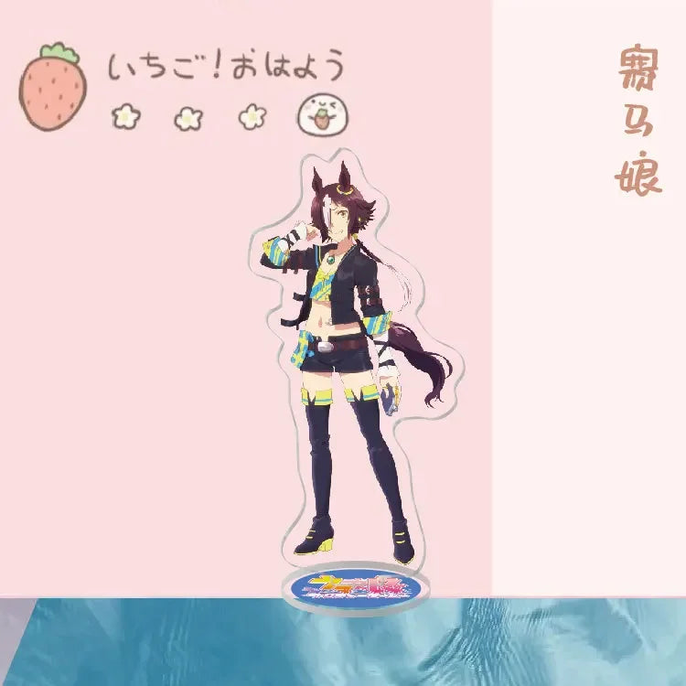 Anime Stand Uma Musume Pretty Derby Special Week Silence Suzuka Toukai Teiou Acrylic Figure Stand Model Plate Display Cute 15cm