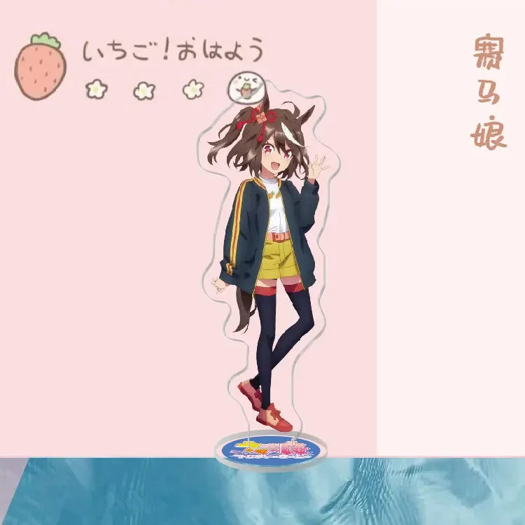 Anime Stand Uma Musume Pretty Derby Special Week Silence Suzuka Toukai Teiou Acrylic Figure Stand Model Plate Display Cute 15cm