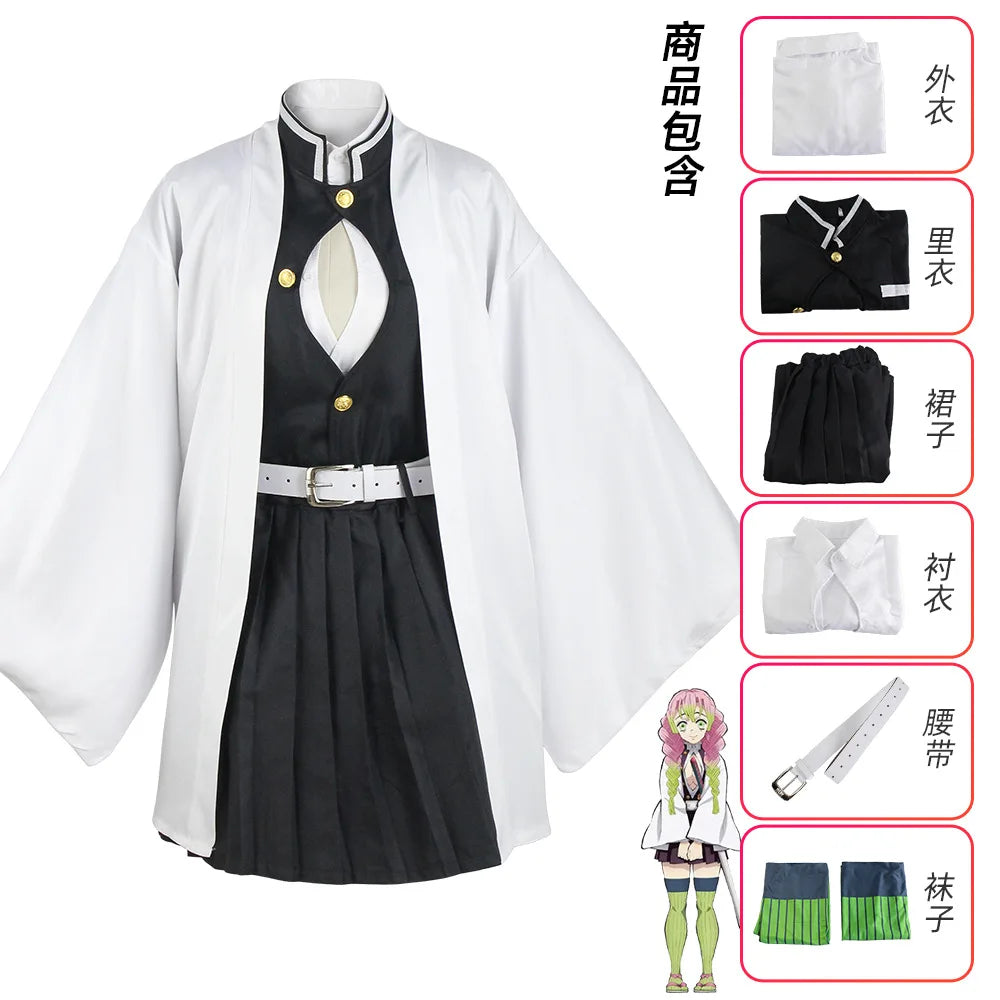 Demon Slayer Cosplay Tanjiro Nezuko Cosplay Kids Shinobu Costume Japanese Anime Cartoon Halloween Costume Christmas Gifts