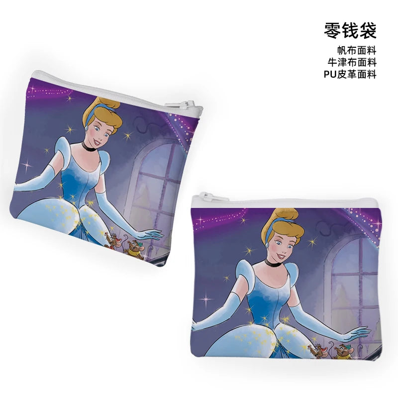 Disney Princess Cinderella C871 Anime Customized Cosmetics Bags Cartoon Coin Bag Storage Handbag Stationery Birthday Gift
