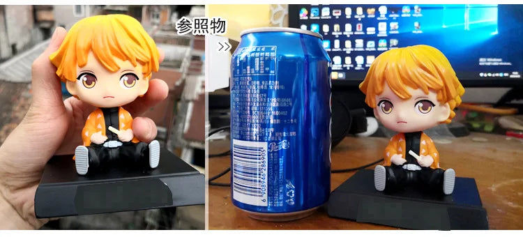 Anime Demon Slayer Car Decoration Tanjirou Nezuko Zenitsu Inosuke Action Figure Auto Interior Dashboard Ornament Accessories Toy