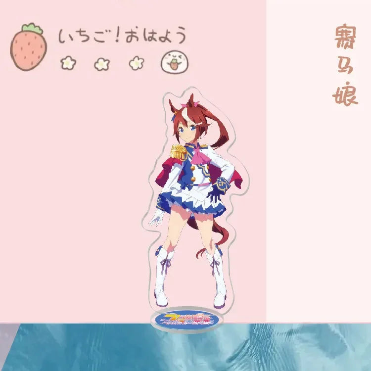 Anime Stand Uma Musume Pretty Derby Special Week Silence Suzuka Toukai Teiou Acrylic Figure Stand Model Plate Display Cute 15cm