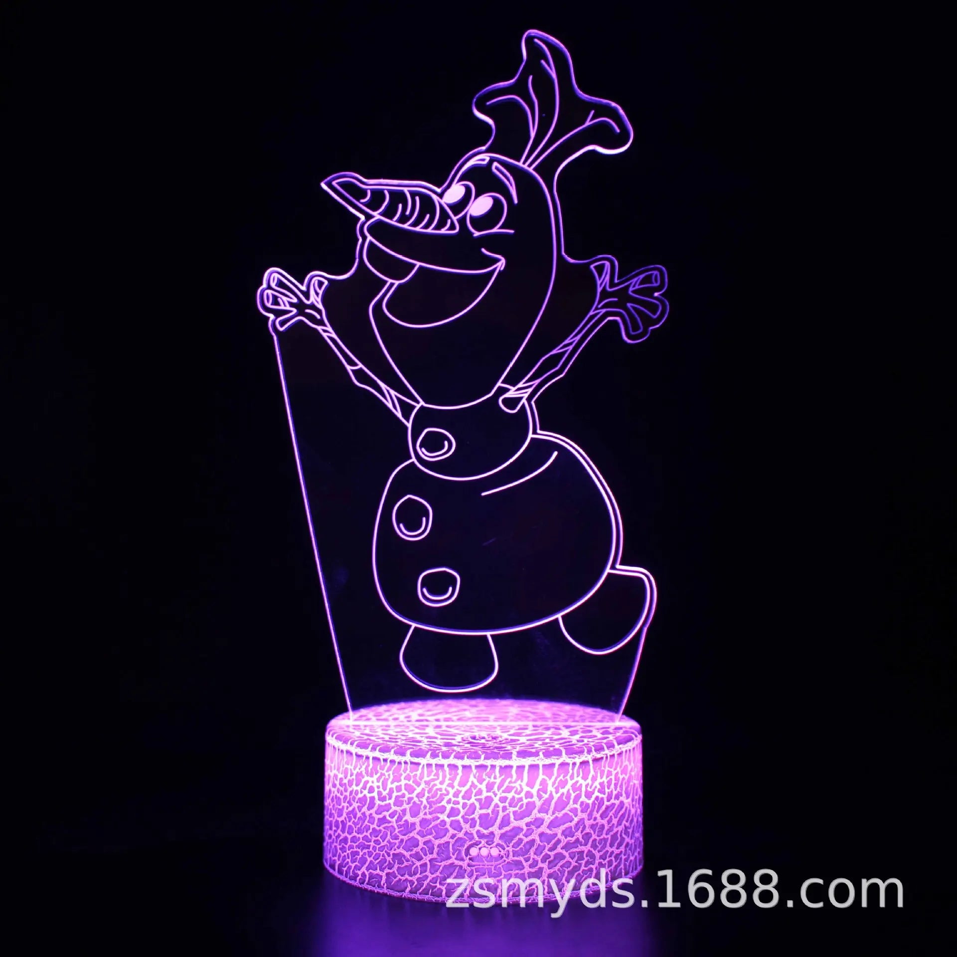 Disney Anime Frozen Series Princess Elsa 3D Night Light Creative Colorful Remote Control 3DLED Girl Gift Table Light Room Decor