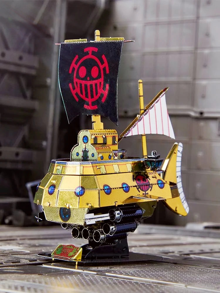 Diving ship skull sail full metal DIY creative assembling model 3D three-dimensional jigsaw puzzle Japanese manga toys