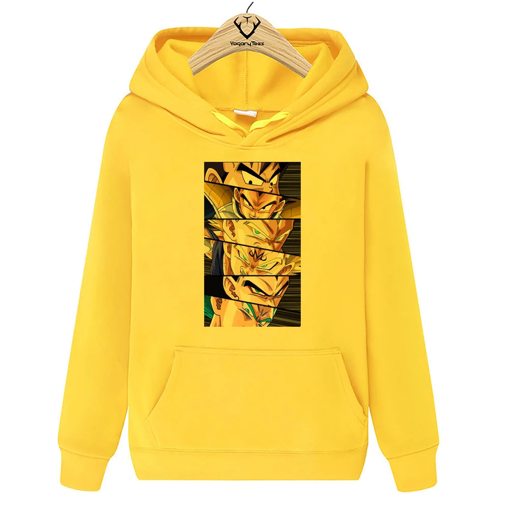 Funny Creative Japan Anime Z MAJIN BUU Eyes Cartoon Hoodies Pop Printed Tops punk Hip Hop unisex Streetwear Khaki Hoodies