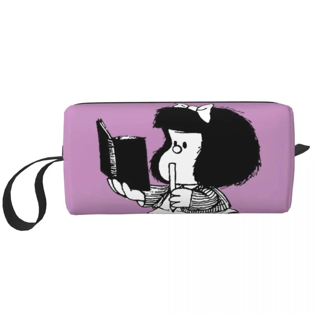 Custom Mafalda Balloon Heart Makeup Bag Women Travel Cosmetic Organizer Quino Manga Cartoon Storage Toiletry Bags Dopp Kit Case