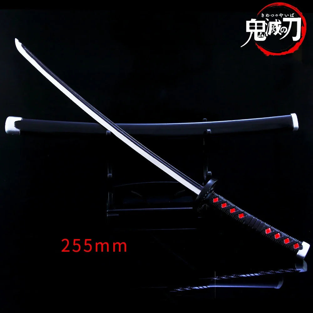 Demon Slayer Sword 25cm Agatsuma Zenitsu Nichirin Blade Alloy Katana Sword Japanese Anime Weapon Model Gift Toys for Children