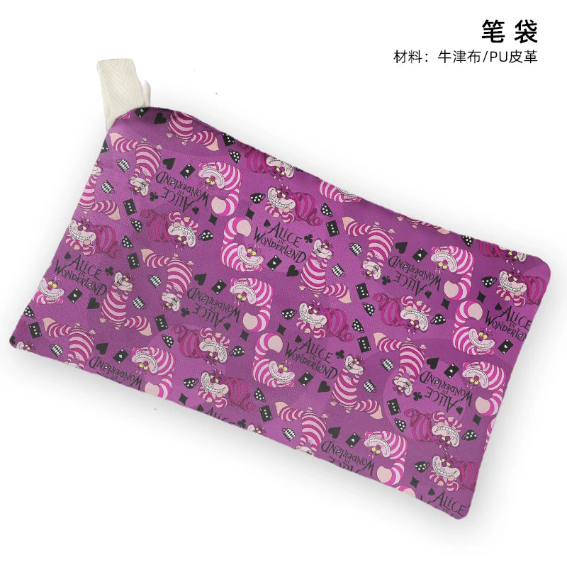 Disney Alice In Wonderland P8871 Anime Customized Cosmetics Bags Cartoon Pen Bag Storage Handbag Stationery Birthday Gift