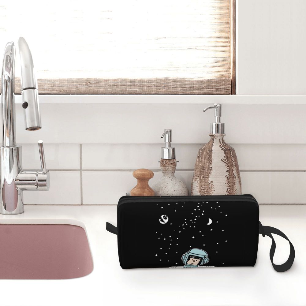 Custom Mafalda Balloon Heart Makeup Bag Women Travel Cosmetic Organizer Quino Manga Cartoon Storage Toiletry Bags Dopp Kit Case