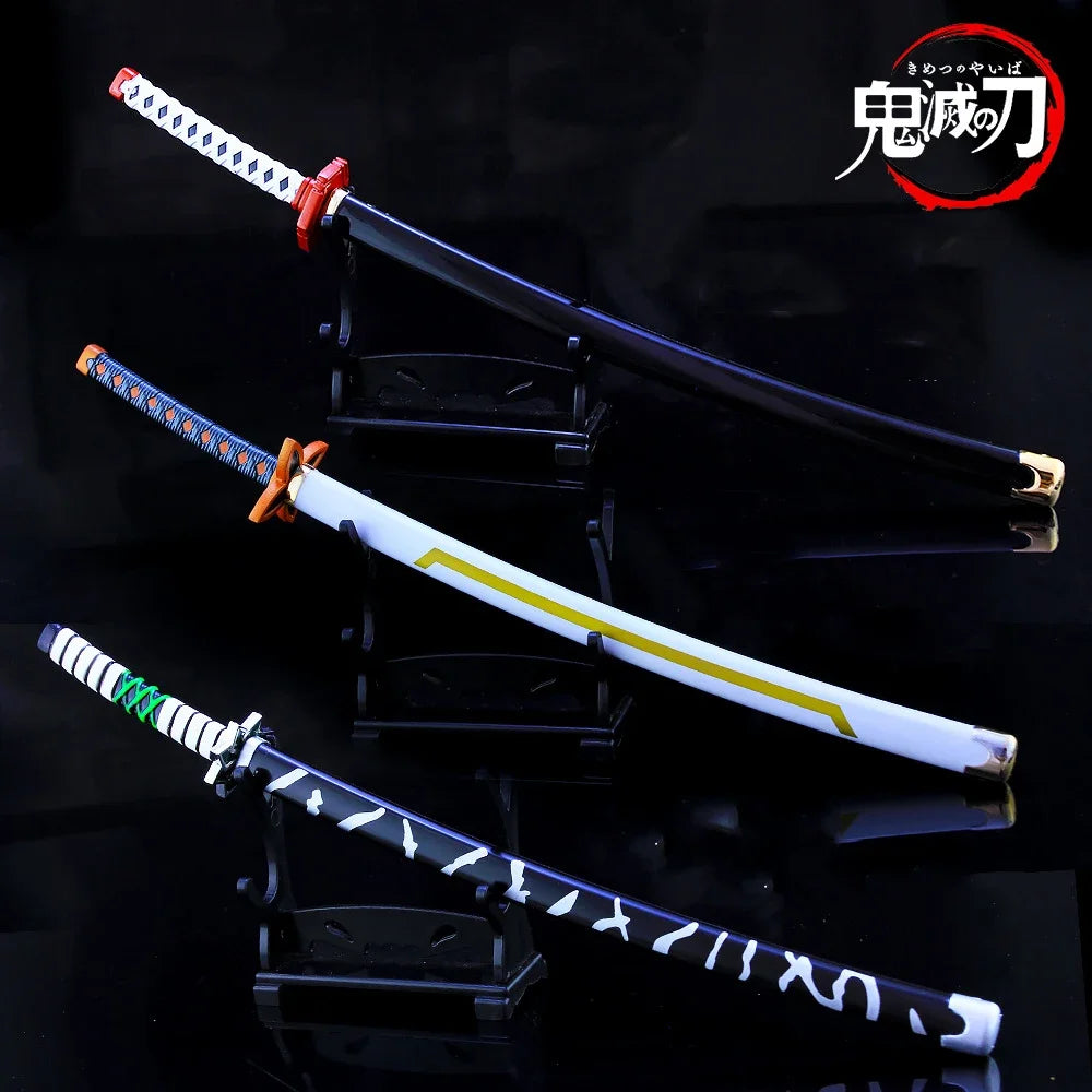 Demon Slayer Sword 25cm Agatsuma Zenitsu Nichirin Blade Alloy Katana Sword Japanese Anime Weapon Model Gift Toys for Children