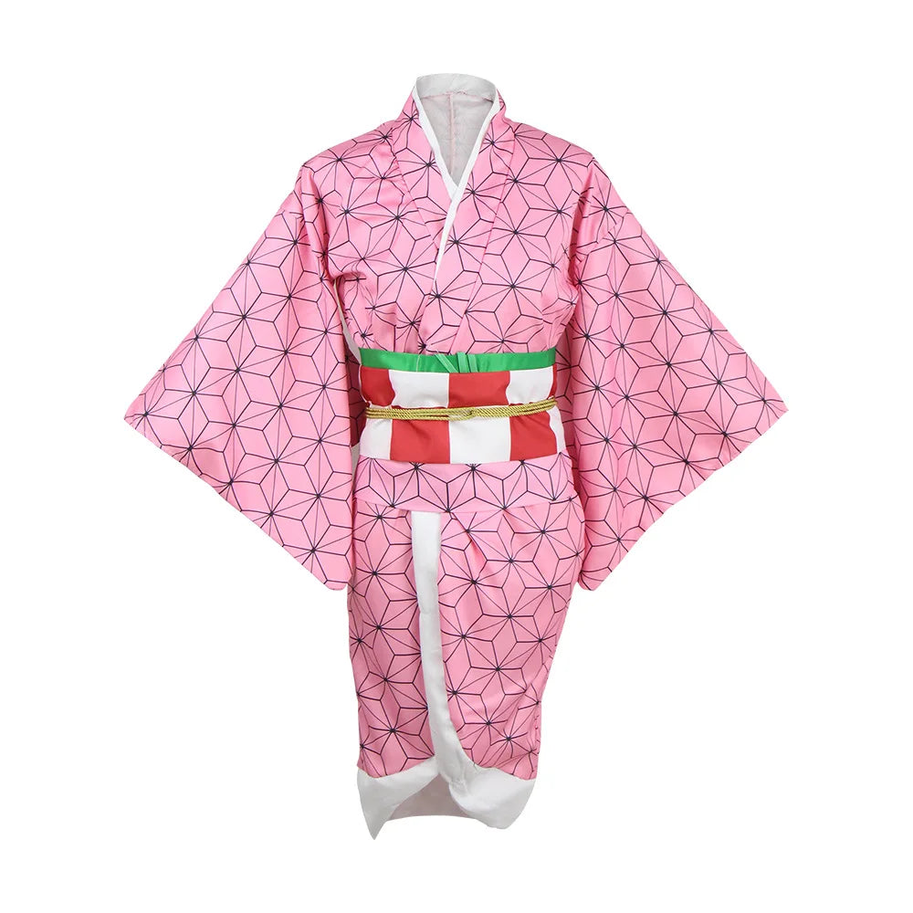 Demon Slayer Cosplay Tanjiro Nezuko Cosplay Kids Shinobu Costume Japanese Anime Cartoon Halloween Costume Christmas Gifts