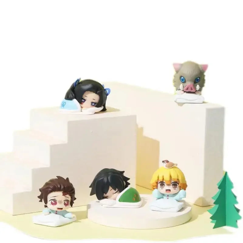 Genuine Demonly Slayer Tomioka Giyuu Kanzaki Aoi Kamado Tanjirou Hashibira Inosuke Anime Figures Japanese Anime Kids Brinquedos