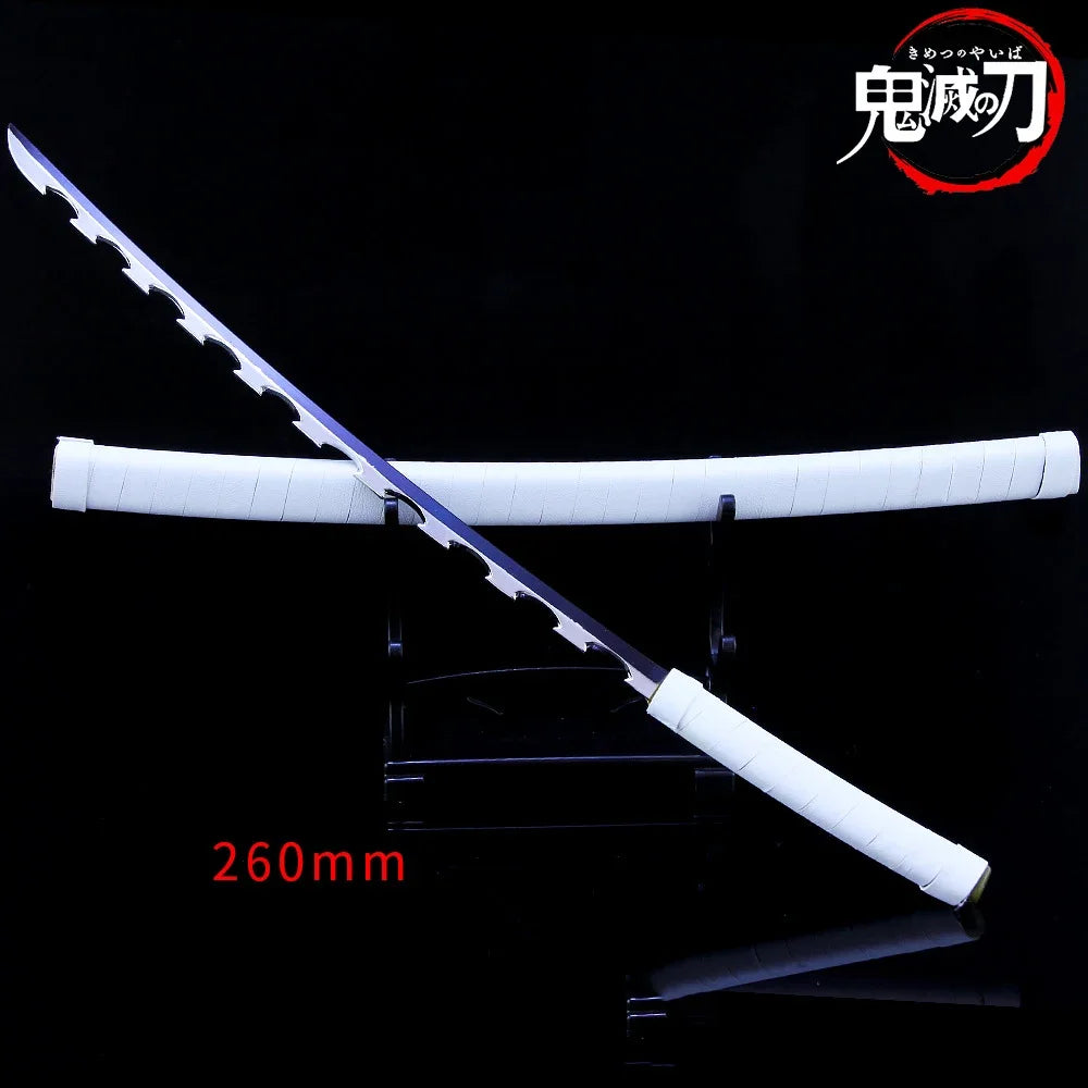 Demon Slayer Sword 25cm Agatsuma Zenitsu Nichirin Blade Alloy Katana Sword Japanese Anime Weapon Model Gift Toys for Children