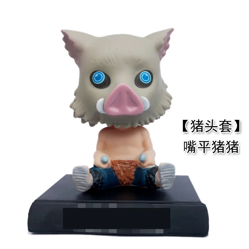 Anime Demon Slayer Car Decoration Tanjirou Nezuko Zenitsu Inosuke Action Figure Auto Interior Dashboard Ornament Accessories Toy