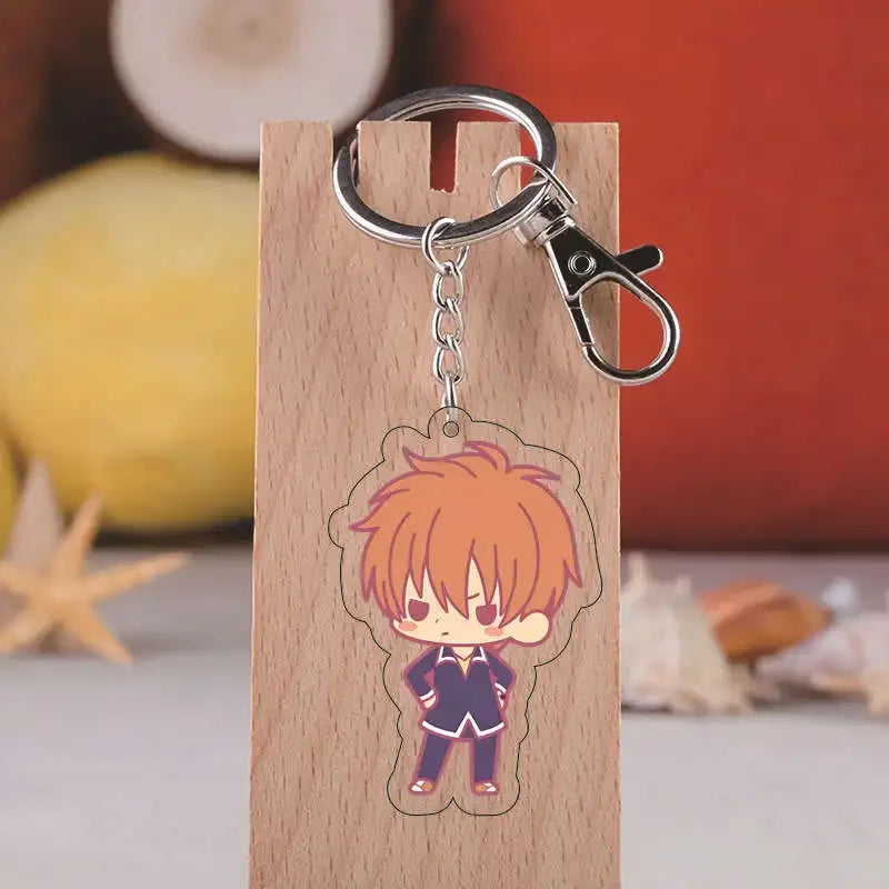 Anime Fruits Basket Acrylic Keychain Tohru Souma Sohma Ayame Shigure Cartoon Figure Key Chain Pendant Gift